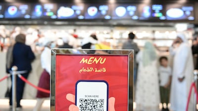 Customers at the Abu Dhabi branch can scan the menu via a QR code