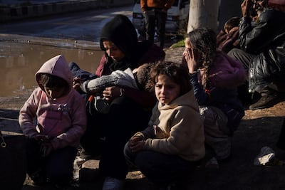 People from the Sheik Maksoud neighbourhood are evacuated. Getty Images