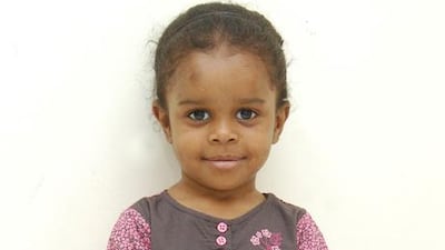 The child was found at the weekend by Kuwait hospital staff and taken to the police office at the hospital. Courtesy of Sharjah Police