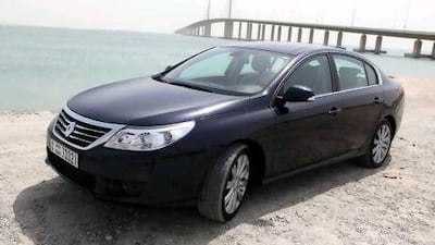 The Renault Safrane looks the part of a luxury car, with massage-function leather seats and wood detailing on the console. Photos by Sammy Dallal / The National