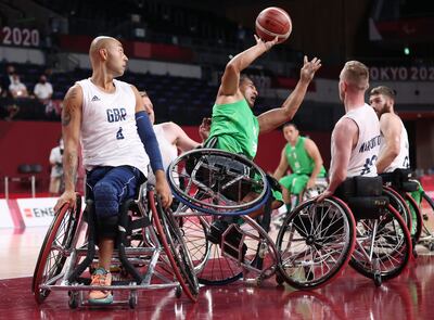 Algeria during their defeat to Great Britain in the Paralympic wheelchair baskebtall match on August 26. Reuters