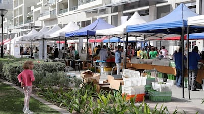 Food lovers crowd around the stalls in search of some culinary treats.