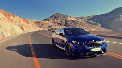 The BMW M5 2025 was put through its paces on Jebel Jais in the UAE. Photo: BMW