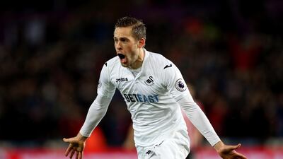 Gylfi Sigurdsson has passed a medical and will join Everton for £45 million (Dh213m) from Swansea City. David Davies / PA