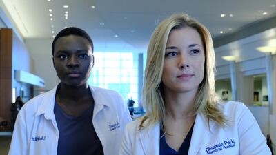 THE RESIDENT: L-R: Shaunette RenŽe Wilson and Emily VanCamp in the "Independence Day" time period premiere episode of THE RESIDENT airing Monday, Jan. 22 (9:00-10:00 PM ET/PT) on FOX. Guy D'Alema / FOX