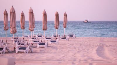 Sun loungers available at Soul Beach. Khushnum Bhandari / The National