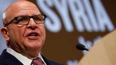 National Security Adviser HR McMaster speaks at the United States Holocaust Memorial Museum in Washington. REUTERS/Brendan McDermid