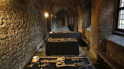 He was breast-fed as a baby, moved to London from another part of England, had bad tooth decay in childhood, grew up to work as a labourer, and died in early adulthood from the bubonic plague that ravaged Europe in the 14th century.