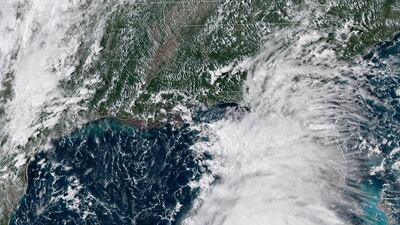 A Geo-Color satellite image of Hurricane Michael approaching the US coast. EPA