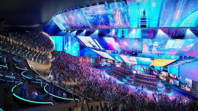 An artist's impression of the planned gaming and esports district at Saudi Arabia's vast Qiddiya City entertainment project. Photo: Qiddiya