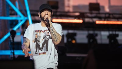 Eminem has said he will still perform at the Abu Dhabi F1 After-Race Concert, days after his mother's death. Photo: Flash Entertainment