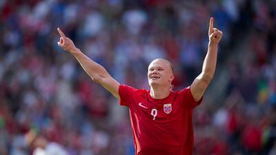 Erling Haaland scored Norway's opening goal. EPA