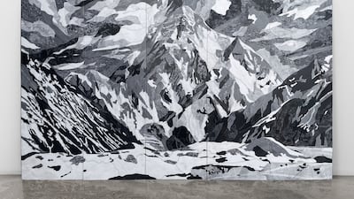 Mountain 6, a marble on granite work by Hamra Abbas. Photo: Lawrie Shabibi