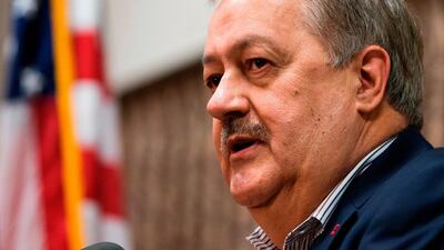 Convicted criminal Don Blankenship kicking off his campaign for West Virginia. Steve Helber / AP
