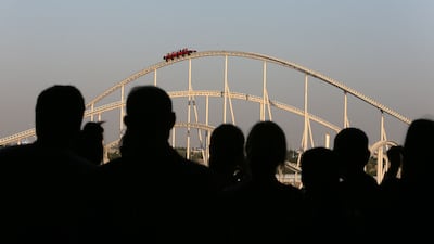 The fastest roller coaster in the world is at Ferrari World in Abu Dhabi. Pawan Singh / The National