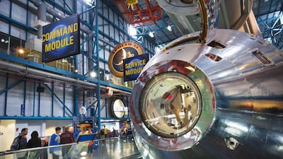 The Apollo/Saturn V room at Kennedy Space Center, which is one of the Florida Space Coast’s biggest attractions. The area has been the centre of the space agency Nasa’s operations since 1958. John Raoux / AP Photo