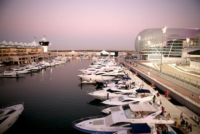 Yachts in Yas Marina during the Abu Dhabi Grand Prix. Fatima Al Marzouqi / The National