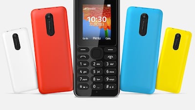5th: Nokia 108 with 2.6% market share. Courtesy Microsoft