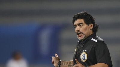 Football legend Diego Maradona told Abu Dhabi daily, Al Ittihad, the Arabic-language sister newspaper of The National “there are huge bribes” in Fifa - the world football governing body. Mike Young / The National