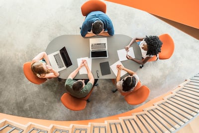 Data cited in Rebecca Hinds's book suggests some employees spend almost six hours a week in entirely unproductive meetings. Getty