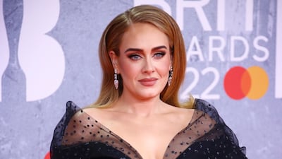 Adele appears at the Brit Awards 2022 in London in February. AP