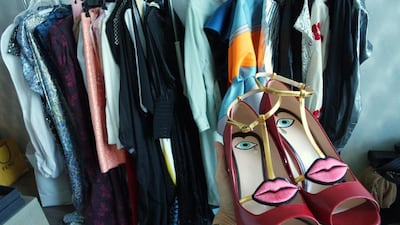 Quirky heels by Gucci, behind the scenes of the June/July fashion shoot for Luxury magazine. Courtesy Hafsa Lodi