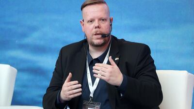 Matt Mo speaks at the Future Innovation Summit held in Dubai.