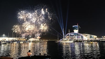 Fireworks display on the first night of Eid. Courtesy Yas Island