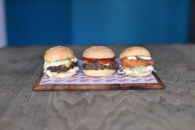 Mini burgers at Bite Me Burger Co., now open in DIFC. Courtesy of Bite Me Burger Co.