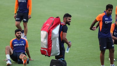 India captain Virat Kohli arrives at training. AP