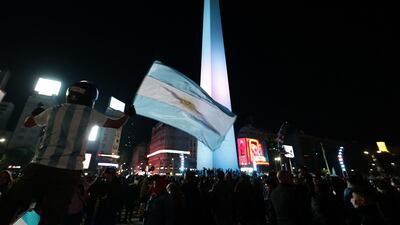Fans celebrate in Buenos Aires after Argentina won the Copa America with a 1-0 victory over arch rivals Brazil.