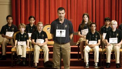 Jason Bateman, centre, at a spelling competition in the darkly humorous film Bad Words. Focus Features, Sam Urdank / AP Photo