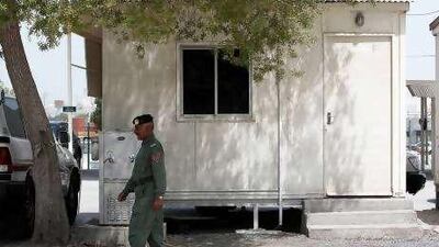 Kasim Abdullah, a policeman outside the Jebel Ali base.