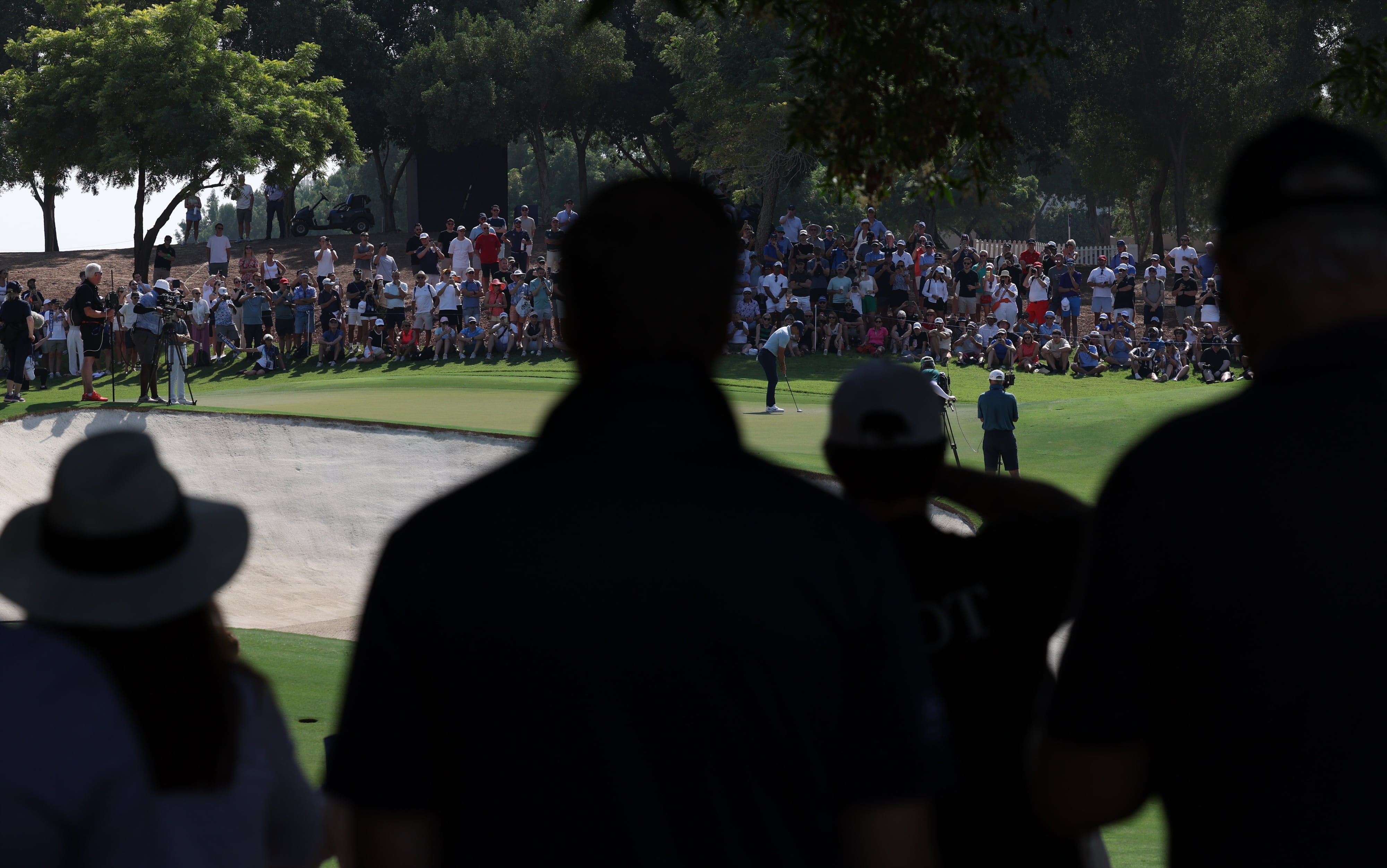 The crowds gather to watch Rory McIlroy in action during his final round. EPA