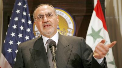 Ali Allawi, Iraqi finance minister, speaks at a news conference in 2007. EPA