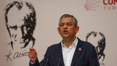Turkey's main opposition Republican People's Party leader Ozgur Ozel addresses the media in Ankara on May 21. Reuters