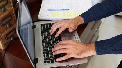 Online classes and distance learning have caught on during the coronavirus epidemic. Pawan Singh / The National