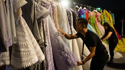 Behind the scenes at Micheal Cinco's Fashion Forward presentation. Courtesy FFWD