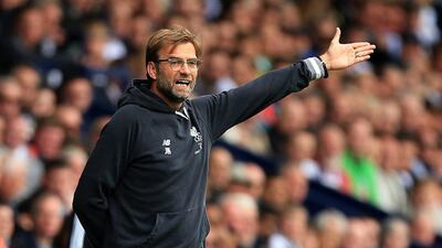 Liverpool manager Jurgen Klopp gives instructions during the Premier League match between West Bromwich Albion and Liverpool at The Hawthorns on May 15, 2016 in West Bromwich, England. Ben Hoskins/Getty Images