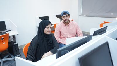 Students at the American University of Ras Al Khaimah participate in a virtual exchange with peers in Lebanon and the US. Photo: American University of Ras Al Khaimah