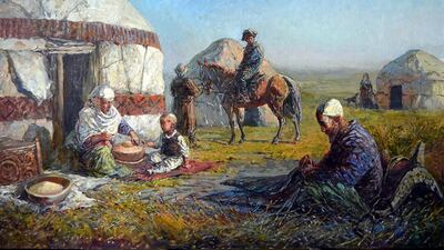 A handout image of one of the artworks at Kazakhstan Art Exhibition at Khalidiya Palace Rayhaan by Rotana (Courtesy: Khalidiya Palace Rayhaan by Rotana)