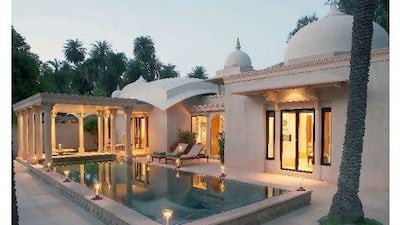 The pool pavilion suite at Amanbagh features a private pool, spacious terrace and a large garden. Courtesy of Amanresorts