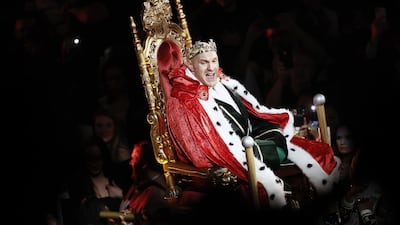 Tyson Fury meanwhile dressed as a more traditional English king. Joe Camporeale / USA TODAY Sports