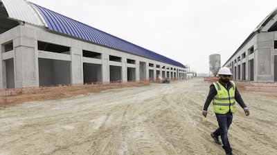 Construction at the night market on Nakheel's Deira Islands project in Dubai. Christopher Pike / The National