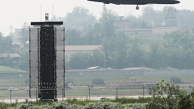 A U-2 high-altitude reconnaissance plane lands at US Osan Air Base in Pyeongtaek, 70 km south of Seoul, South Korea, on September 8,2017. South Korea is closely watching moves in Pyongyang ahead of North Korea's founding anniversary on September 9 when, given past experience, the country may carry out a provocation. Experts speculate that the North may launch an intercontinental ballistic missile sometime around the anniversary. Yonhap /EPA