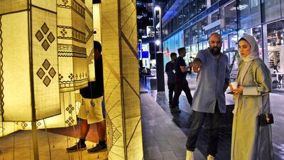 The Indian pavilion at Abwab during Dubai Design Week at Dubai Design District, Dubai, on Monday, November 11, 2019. Shruti Jain / The National