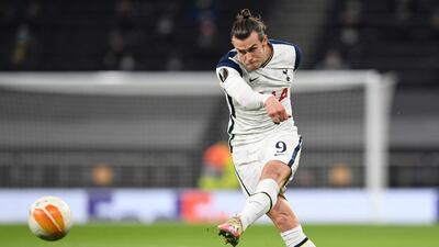 Tottenham's Gareth Bale shoots at goal. EPA