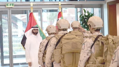 Members of the UAE Armed Forces are welcomed back from Yemen in October last year. Wam