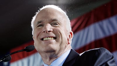 John McCain served with Mr Biden in the US Senate. AP