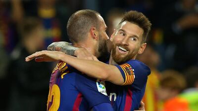 Lionel Messi scored four goals as Barcelona beat Eibar 6-1. Albert Gea / Reuters